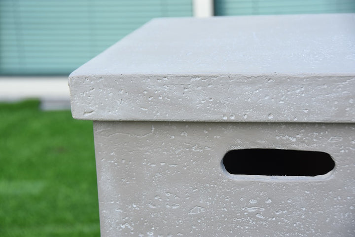 Elementi Outdoor Propane Tank Cover Hideaway Firepit Accessories Side Table - Grey