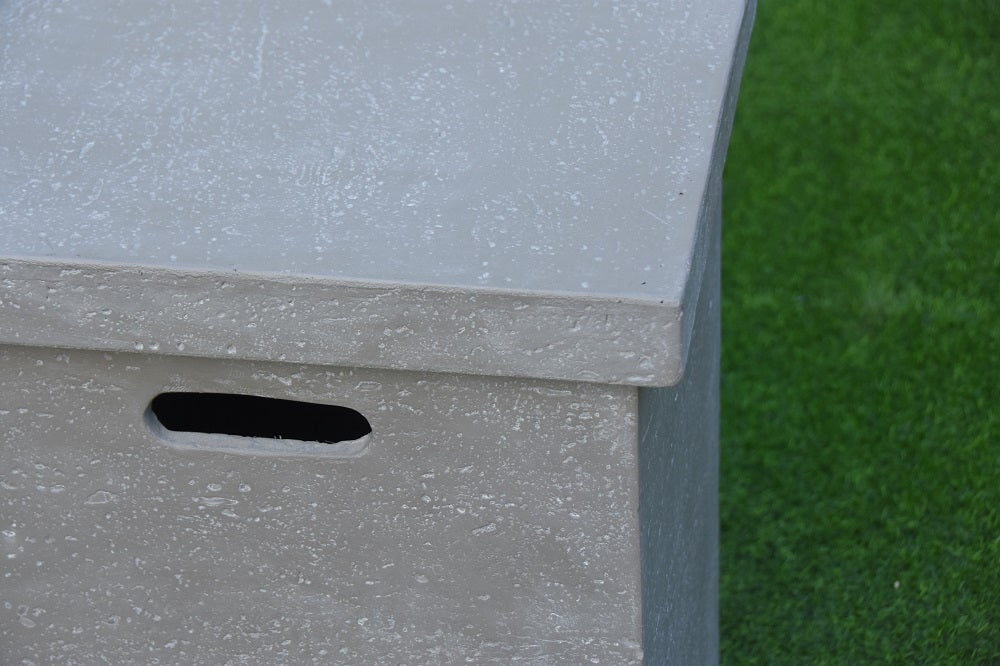 Elementi Outdoor Propane Tank Cover Hideaway Firepit Accessories Side Table - Grey