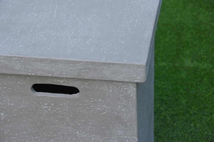 Elementi Outdoor Propane Tank Cover Hideaway Firepit Accessories Side Table - Grey