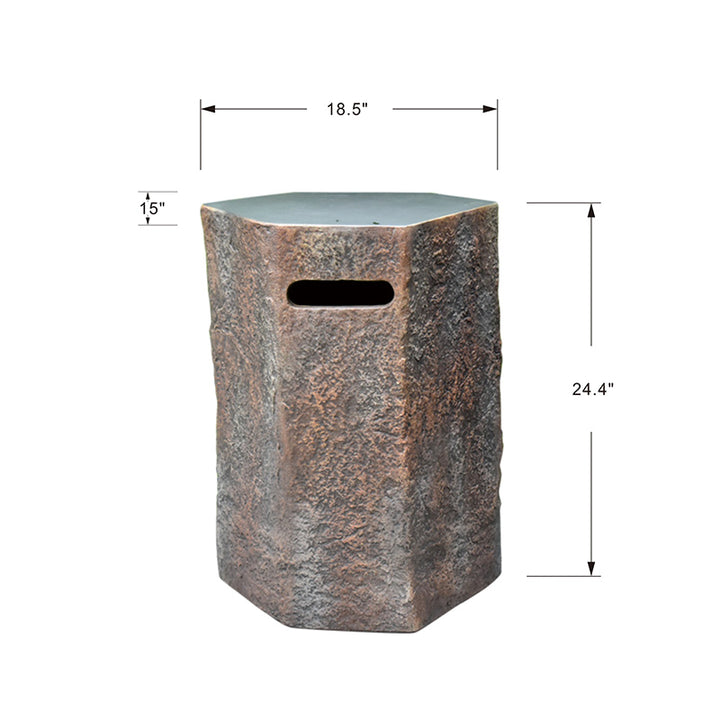 Elementi Outdoor Propane Tank Cover Hideaway Fire pits Accessories Side Table