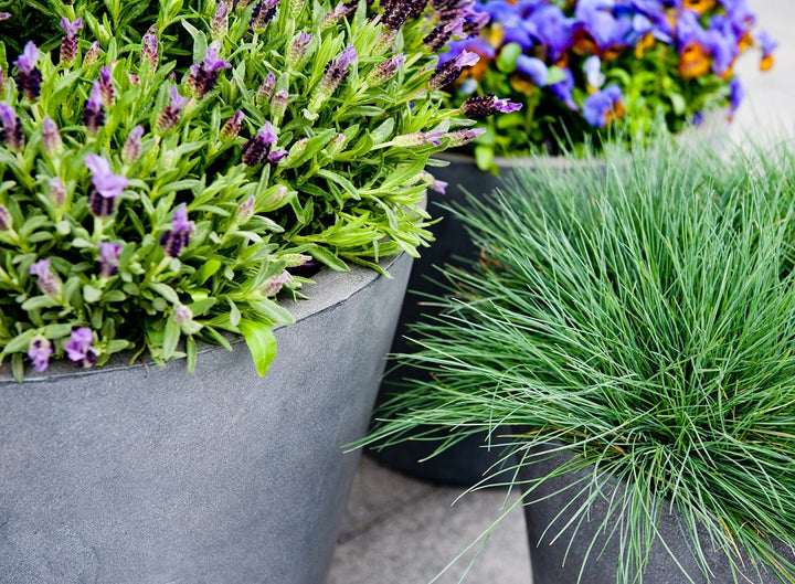 Bucket Round Planter Pot Indoor Outdoor Fiberstone Planter Box