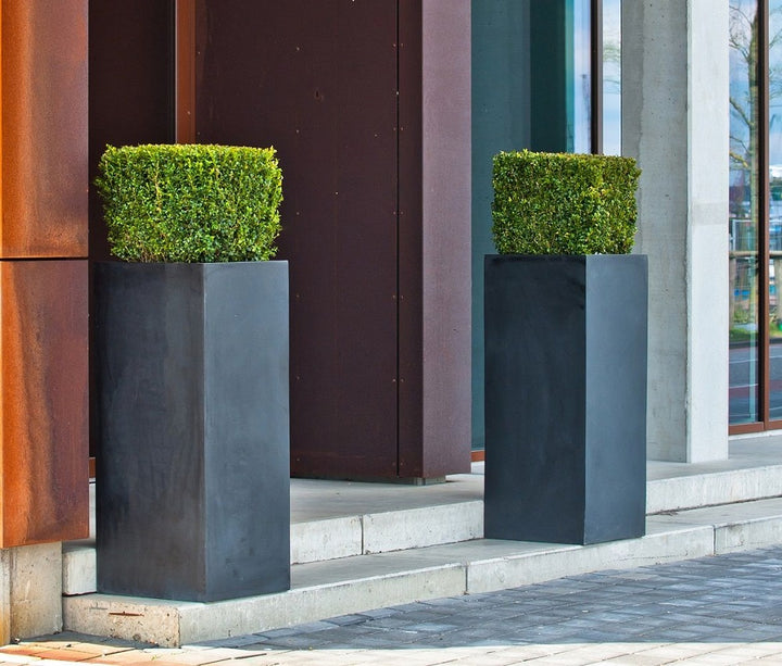 Bouvy Rectangular Planter Pot Indoor Outdoor Fiberstone Planter Box