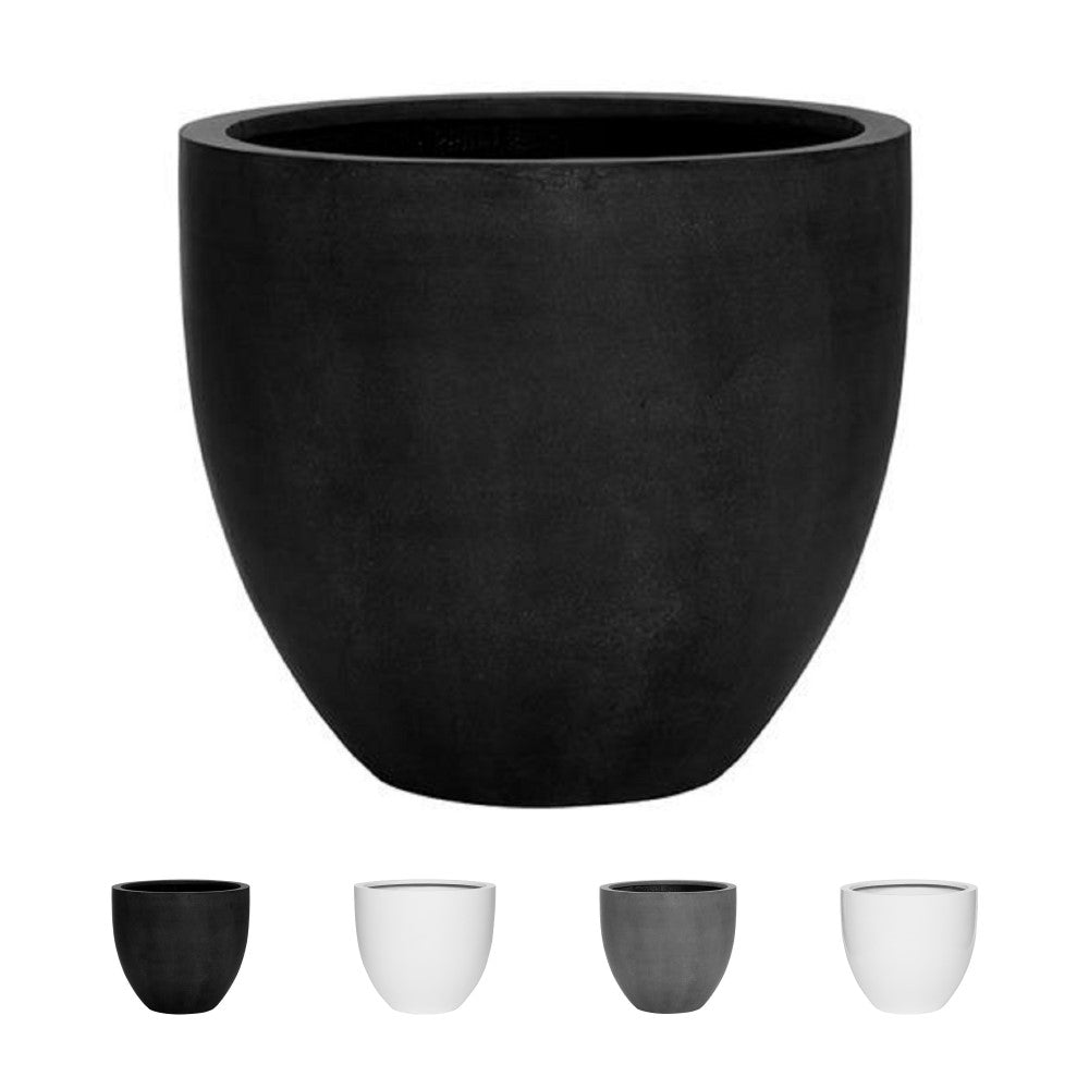 Jesslyn Round Planter Pot Indoor Outdoor Fiberstone Planter Box