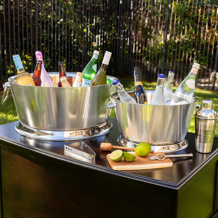 stainless steel beverage tub