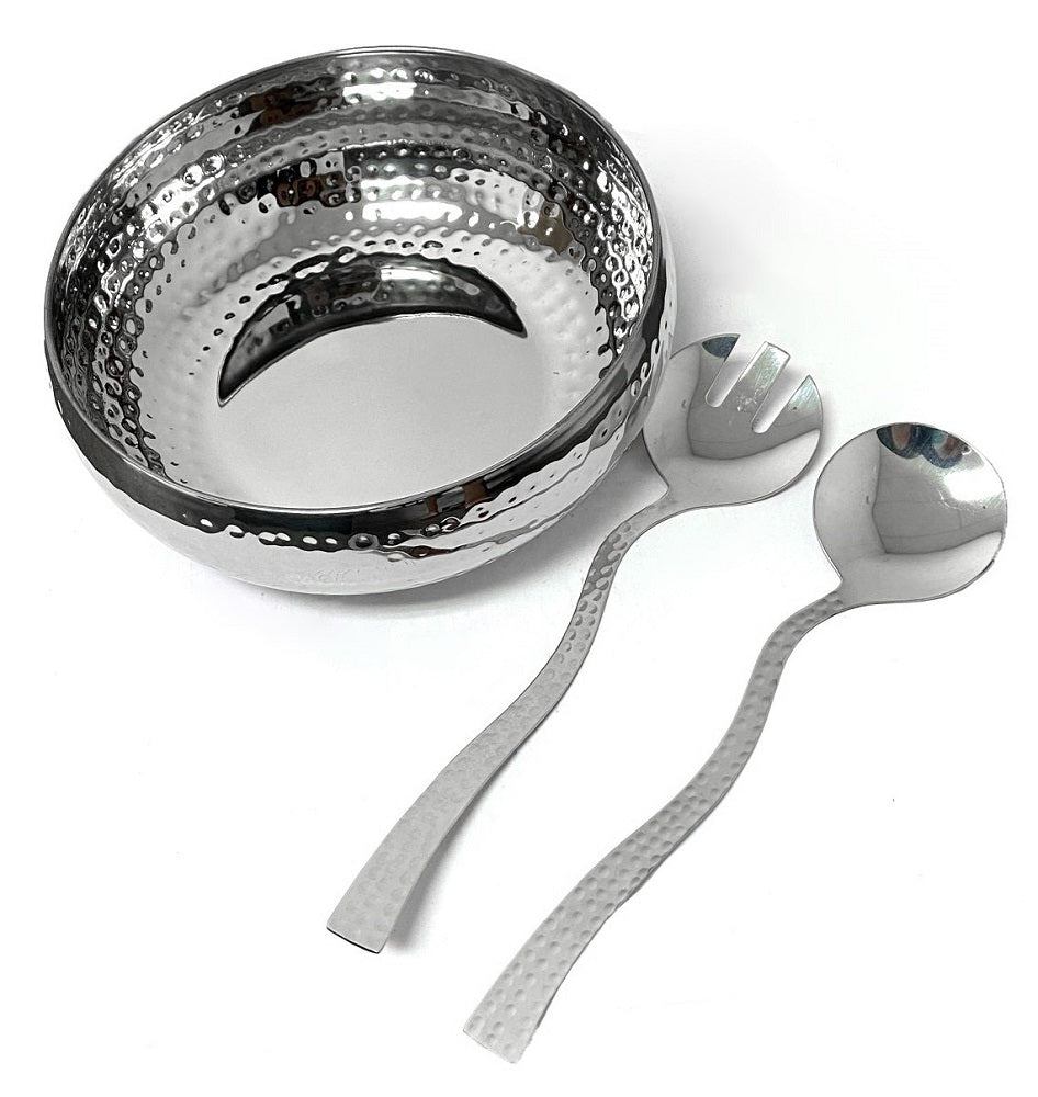 Belly Salad Bowl - Hammered & Shiny