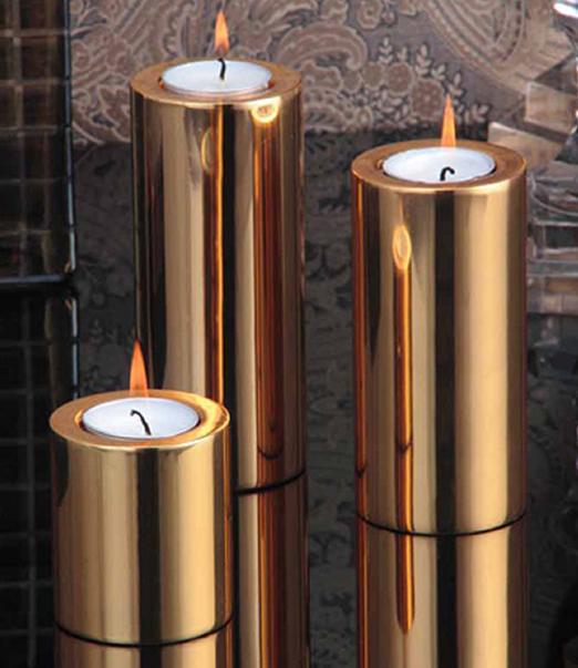 Golden & Shiny Wall Round Candle Holder 