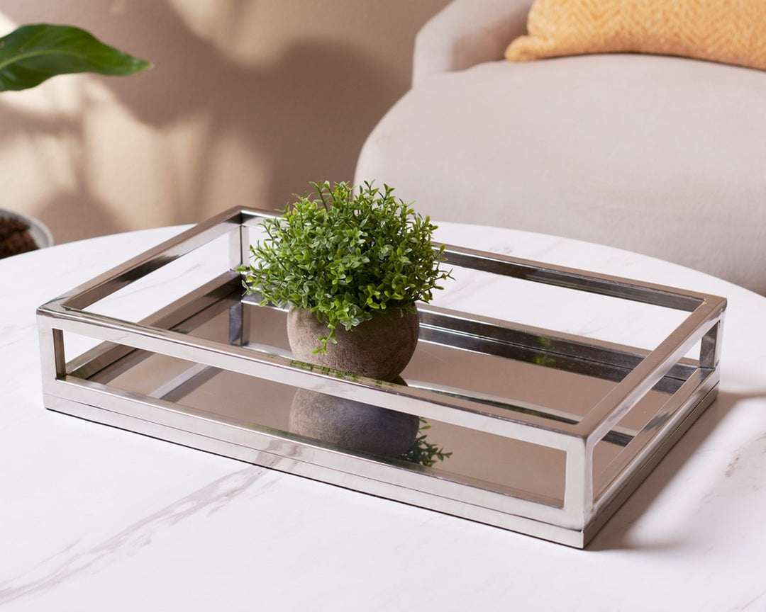 Serving Tray - Tubular - Stainless Steel - Rectangular