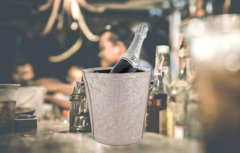 Champagne Bucket - Pink Leather