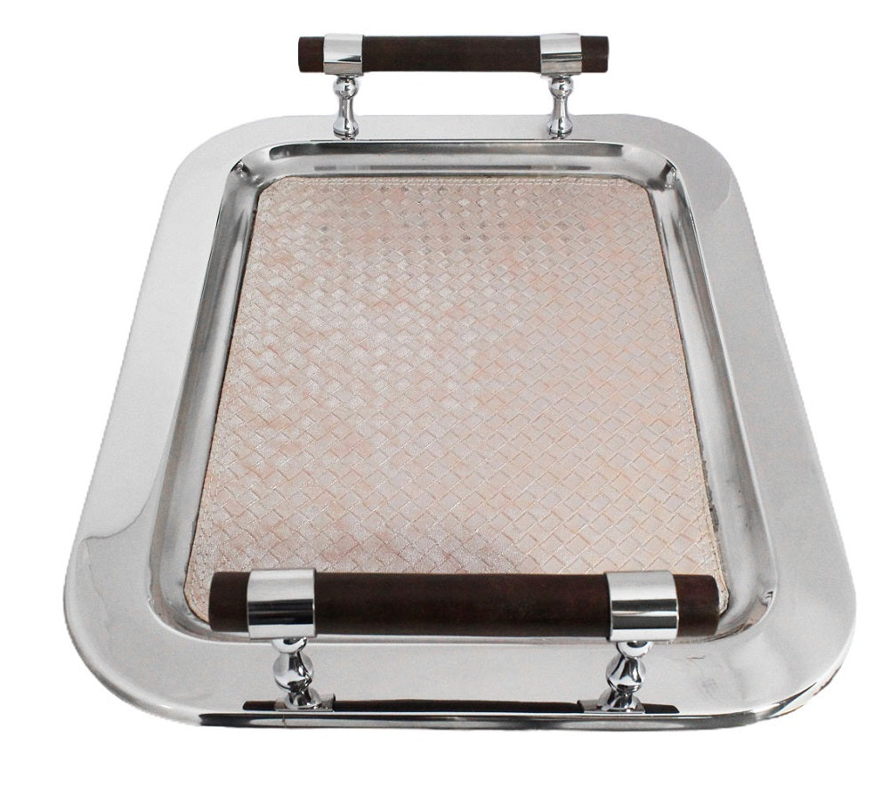 Rectangular Tray - Pink Leather
