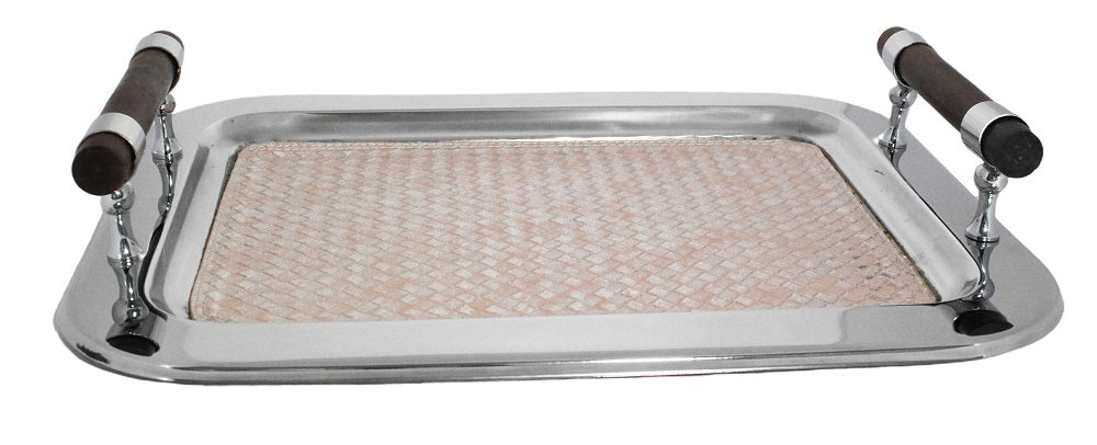 Rectangular Tray - Pink Leather