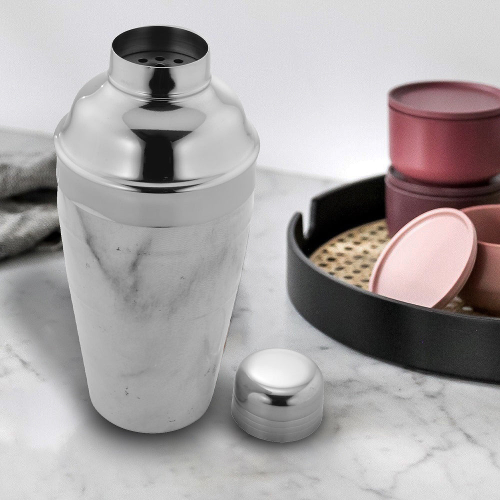Cocktail Shaker - White Marble - view 2