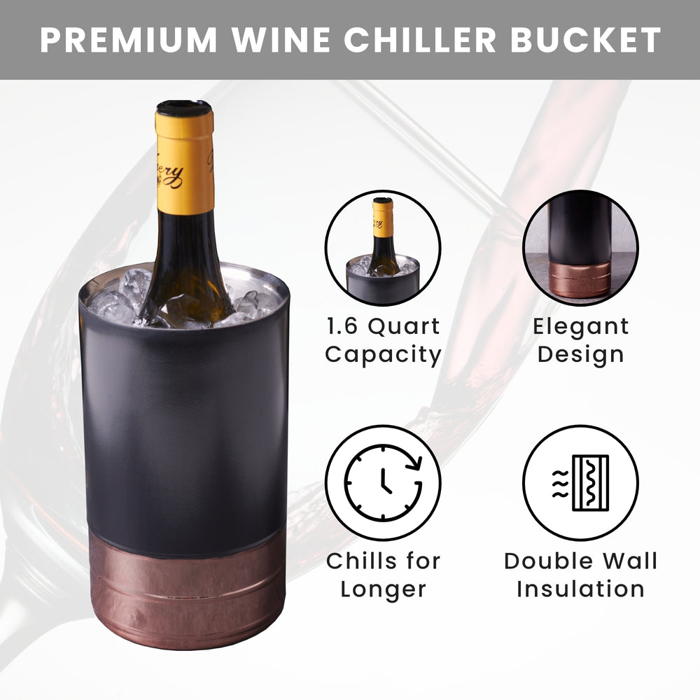 Wine Cooler - Copper & Black Matte