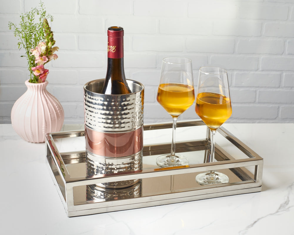 Wine Cooler - Hammered Copper & Shiny
