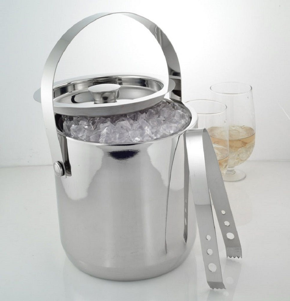 Ice Bucket & Tong - Plain & Shiny