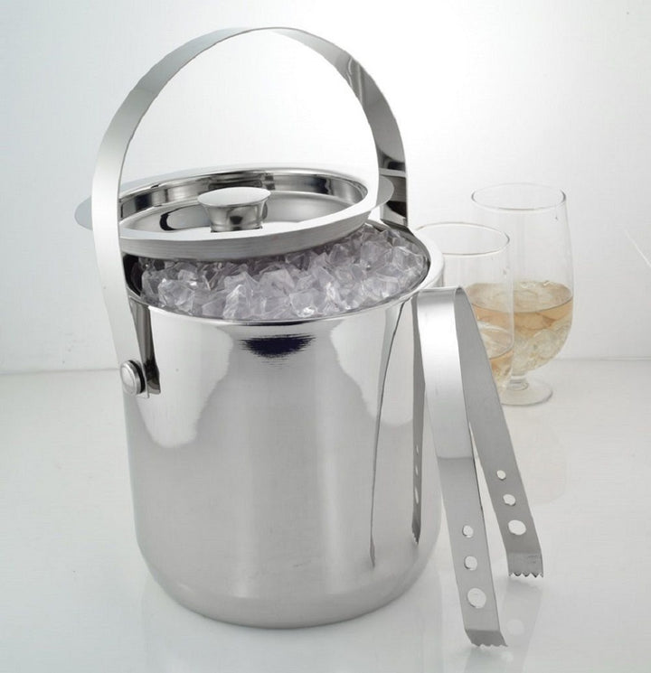 Ice Bucket & Tong - Plain & Shiny