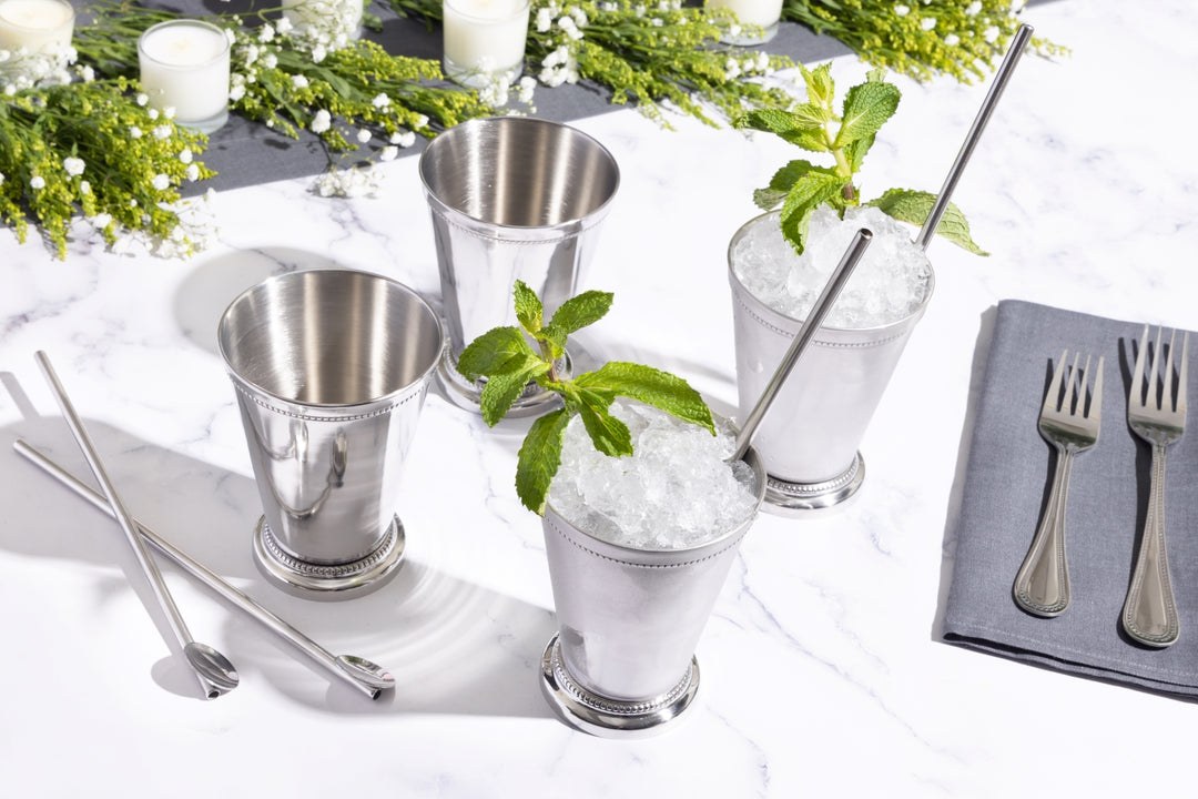 Mint Julep Cups - 8 Piece Set - Silver
