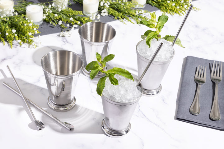 Mint Julep Cups - 8 Piece Set - Silver