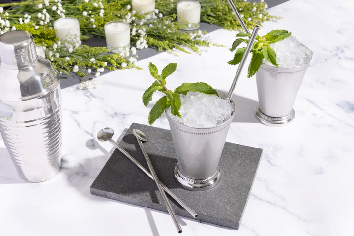 Mint Julep Cups - 8 Piece Set - Silver