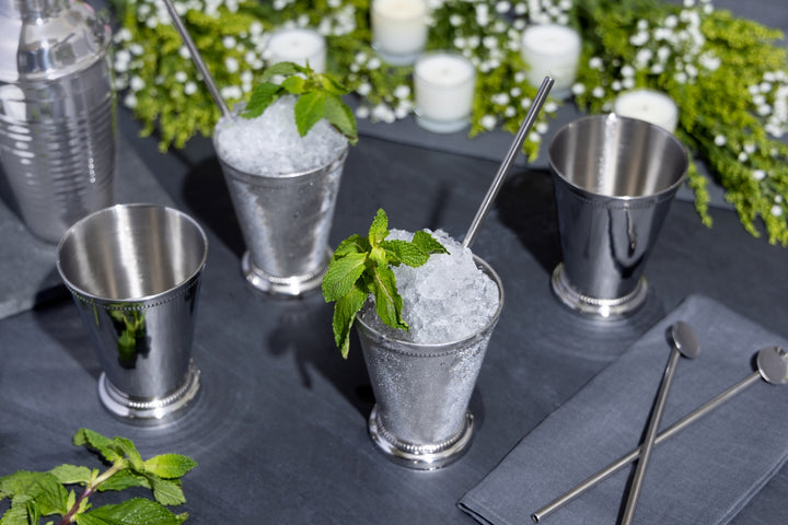 Mint Julep Cups - 8 Piece Set - Silver