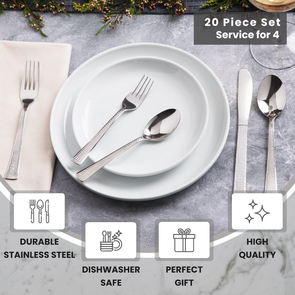 Silverware Set - Impressa - 20 Pieces