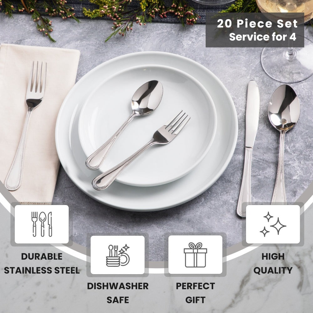 Silverware Set - Beads - 20 Pieces