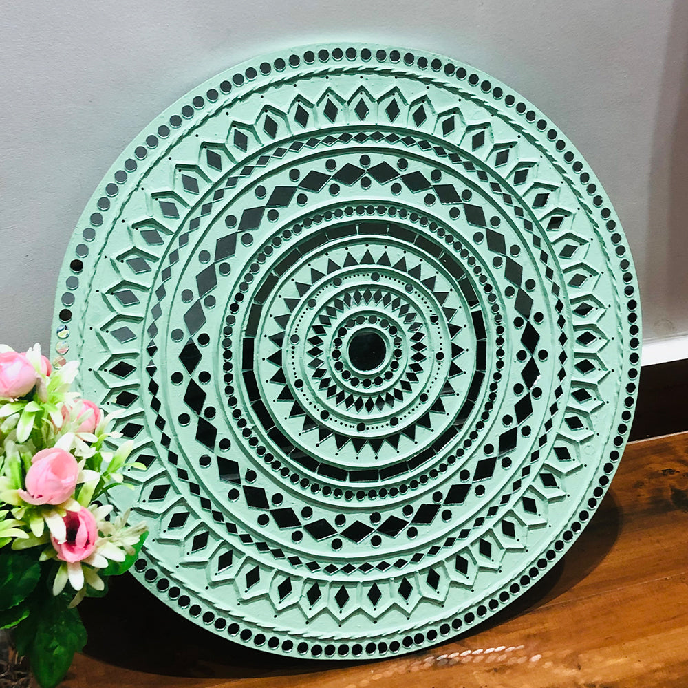 Handmade Lippan Art Mirror Home Decor - view 6