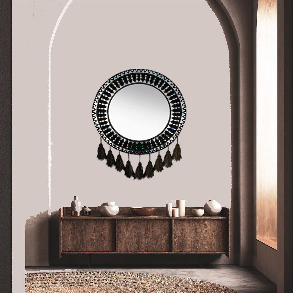 Handmade Lippan Art Mirror Home Decor