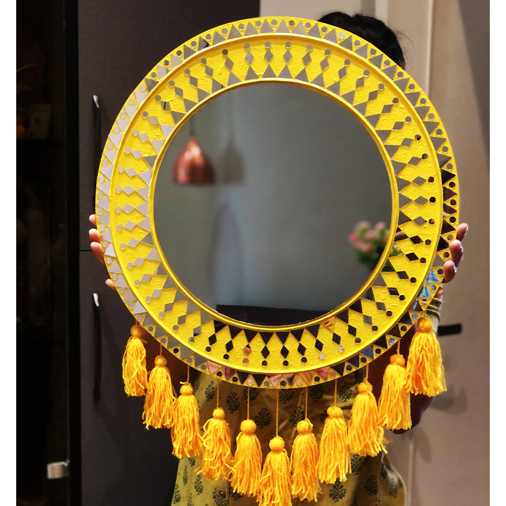 Handmade Lippan Art Mirror Home Decor