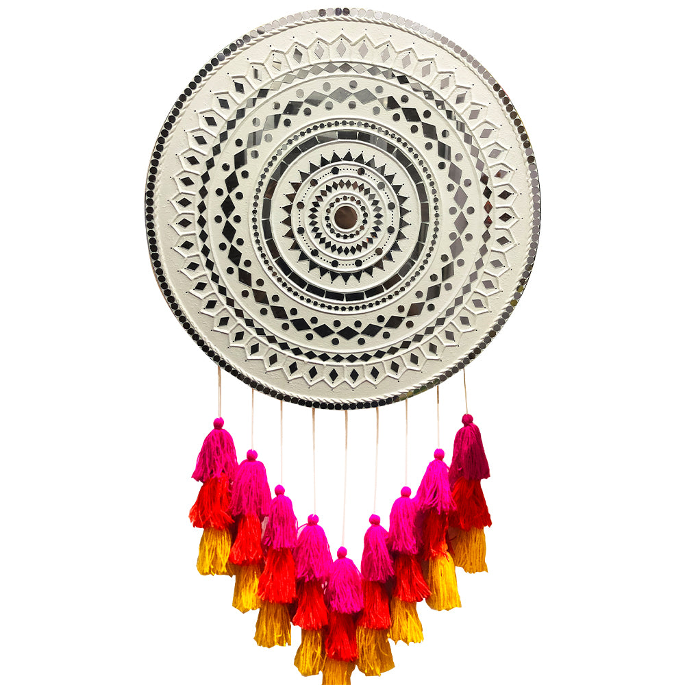 Handmade Lippan Art Mirror Home Decor - view 9