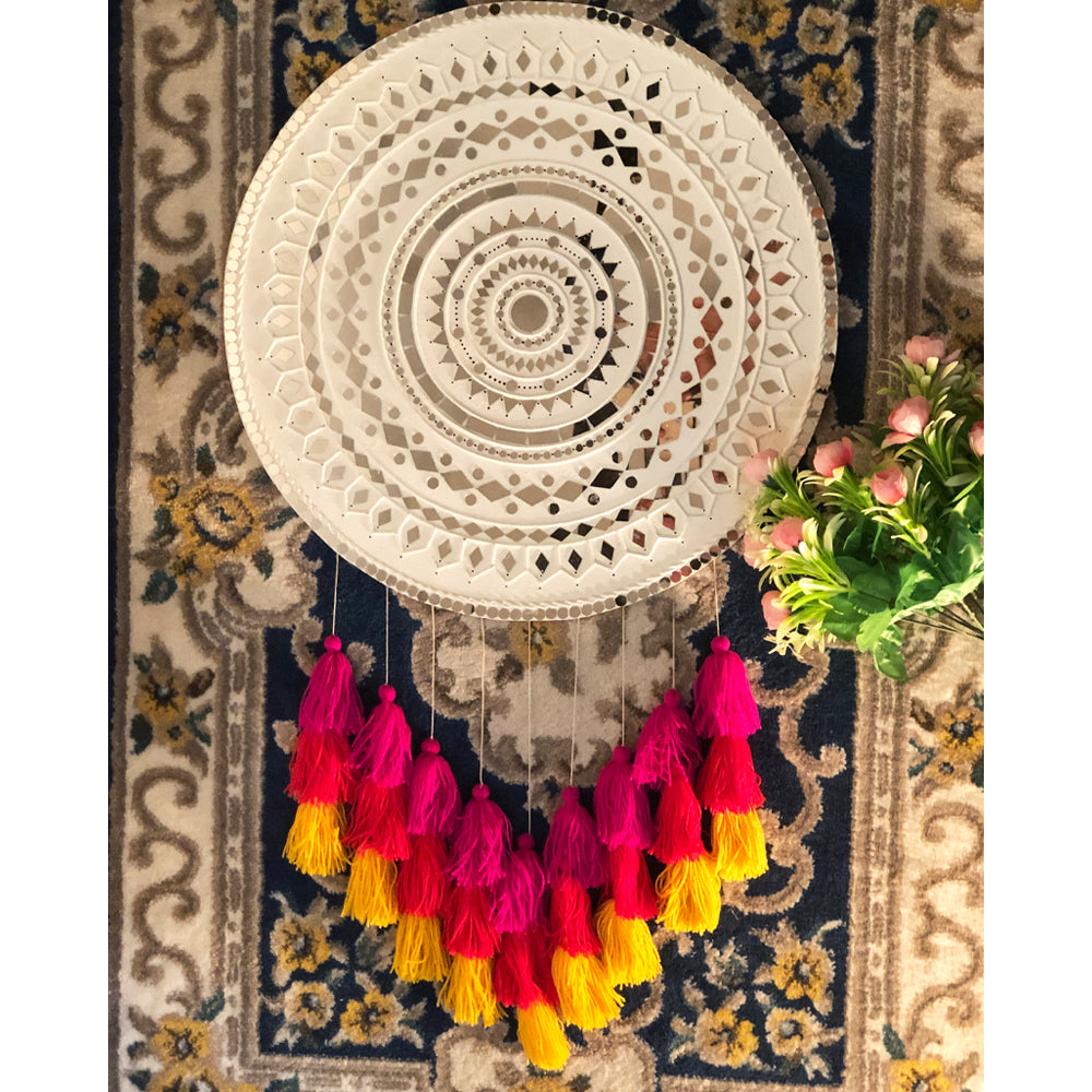 Handmade Lippan Art Mirror Home Decor - view 12