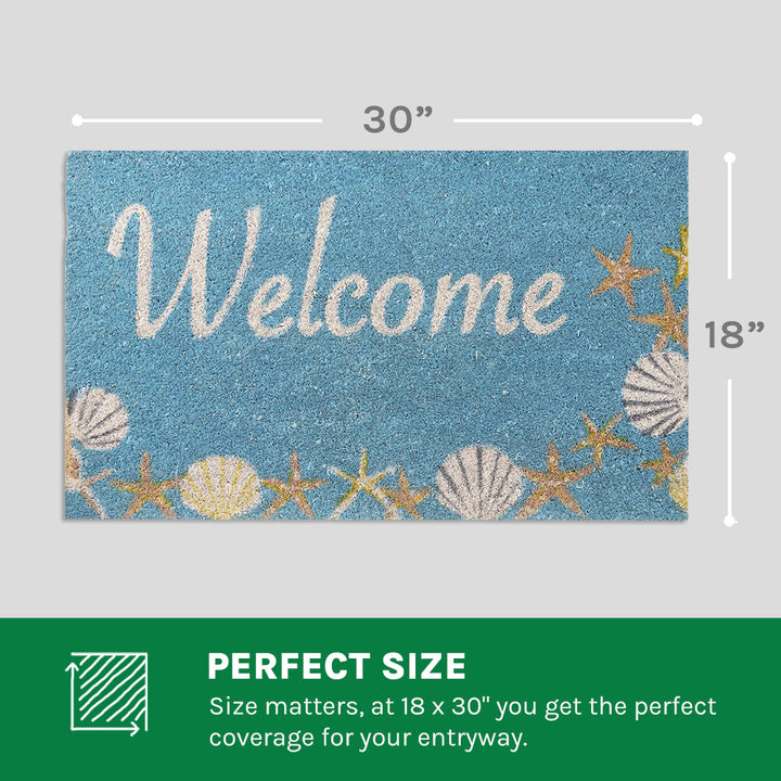 Seaside Shells Coco Coir Doormat