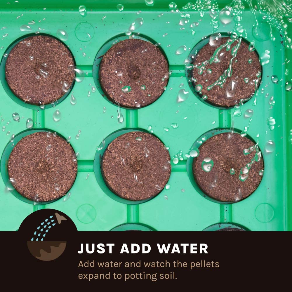 Coco Grow Discs Seed Starter Coir Pellets, 0.8" Dia. - 180 Pack