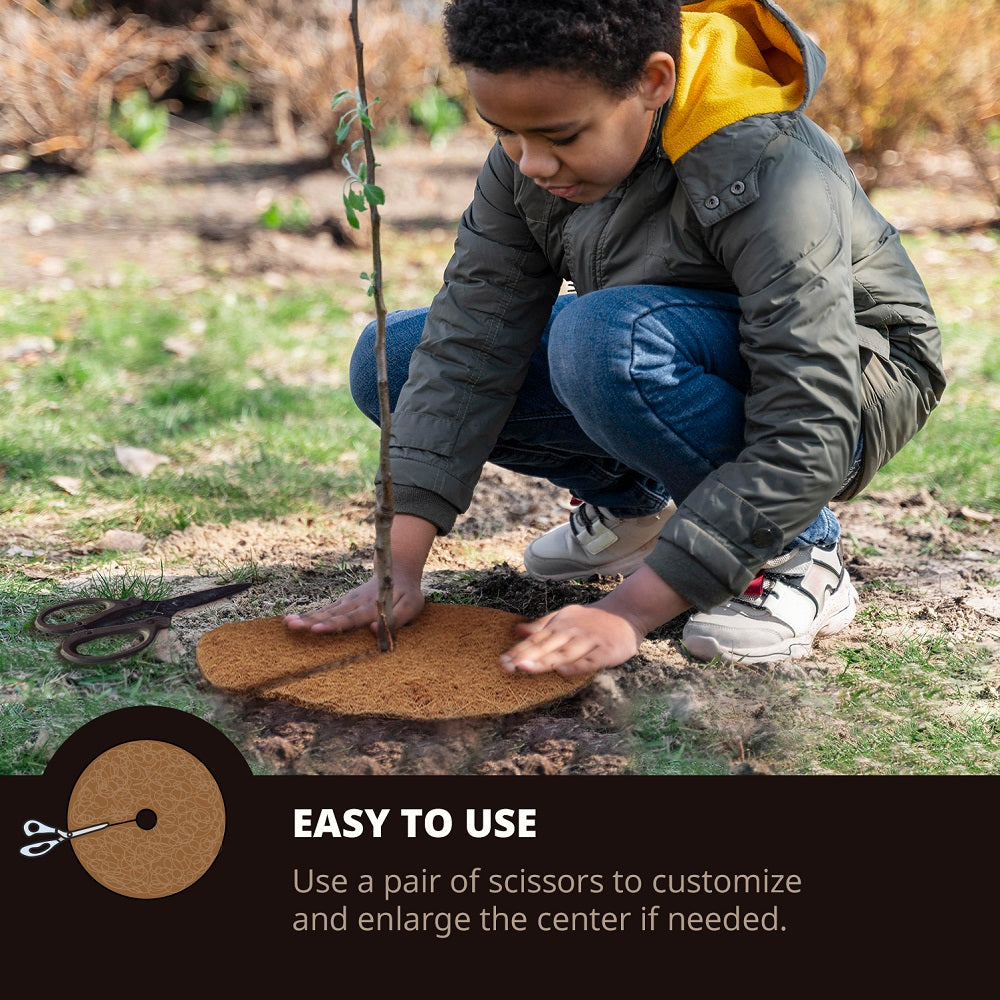 24 Inches Weed Control Discs Coco Tree Rings