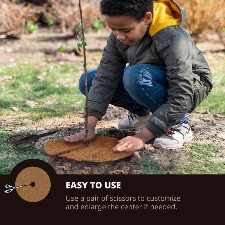 24 Inches Weed Control Discs Coco Tree Rings