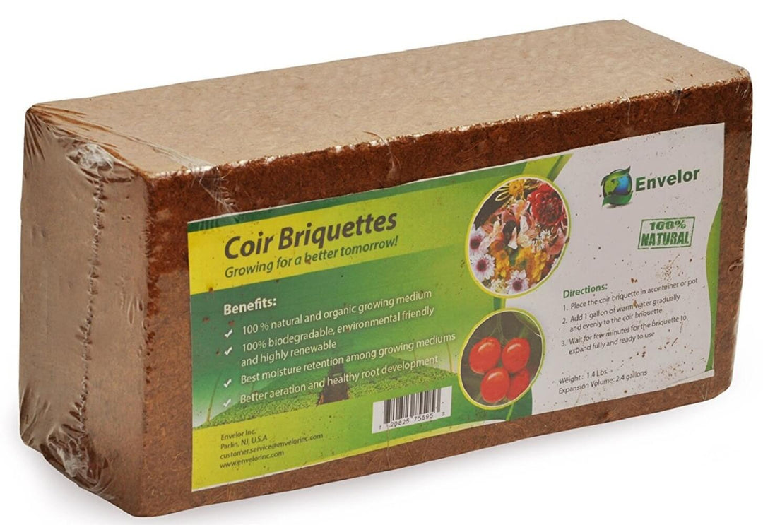 Coir Growing Medium Coco Potting Soil 1.5-lb Block
