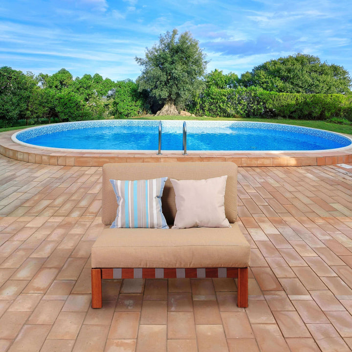 Derbyshire 8 Piece Eucalyptus Sectional Conversation Set