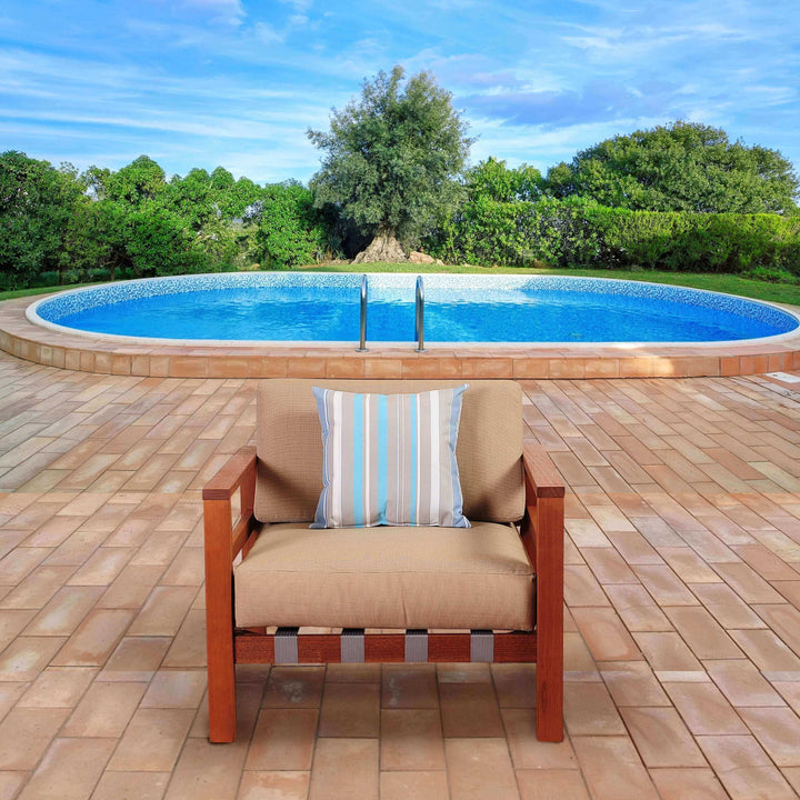 Derbyshire 8 Piece Eucalyptus Sectional Conversation Set