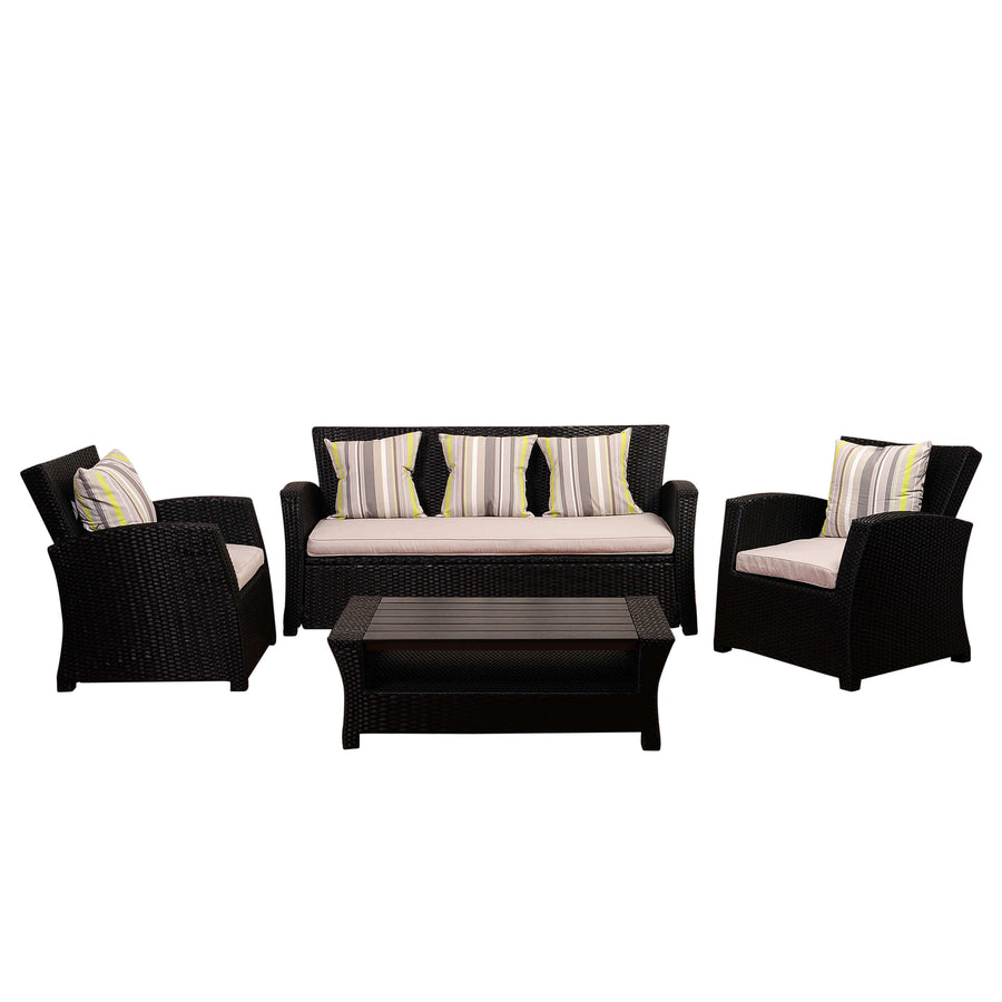 wicker 4 piece patio set