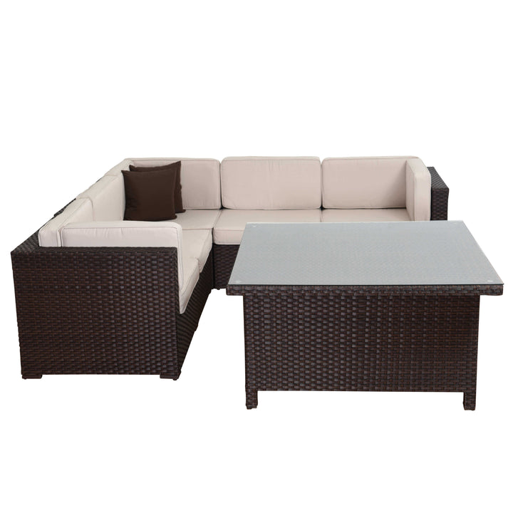 Bellagio Brown 7 Piece Patio Conversation Set