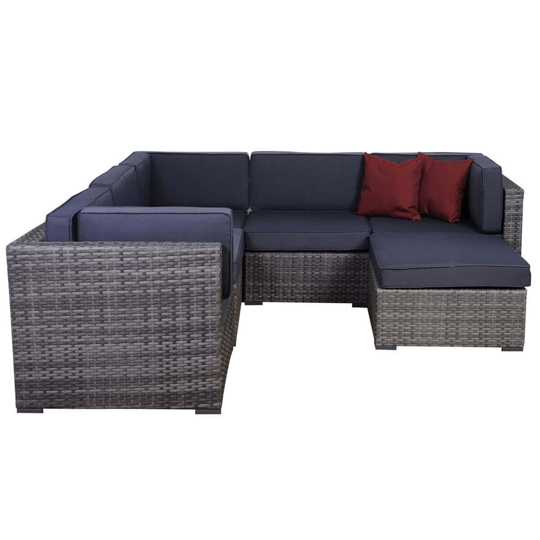 Bellagio 6 Piece Grey Wicker Seating Set