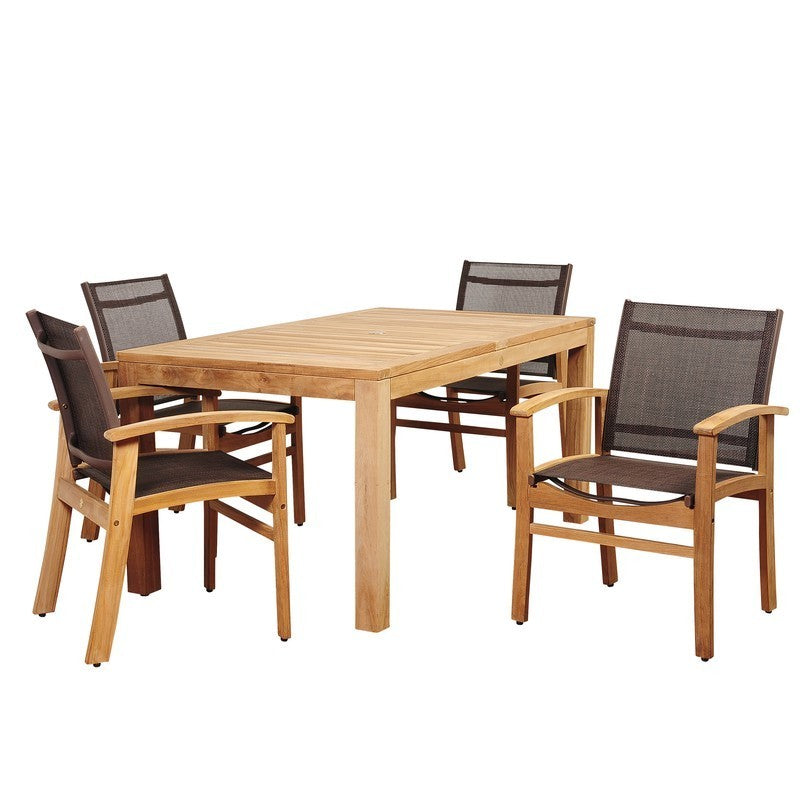 Devlin 5 Piece Teak Dining Set