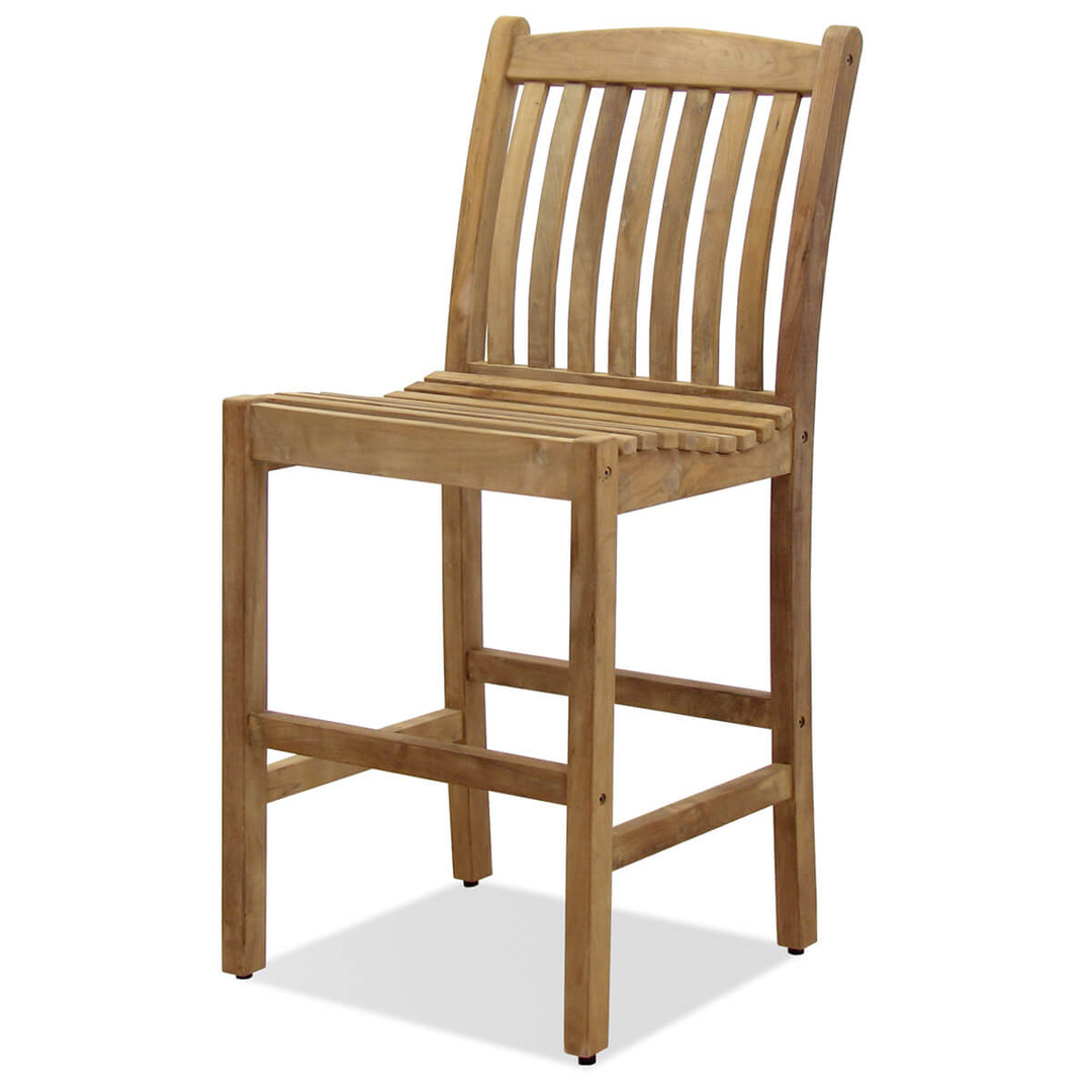 Eden Wooden Barstool 2 Piece Teak Barstool Set