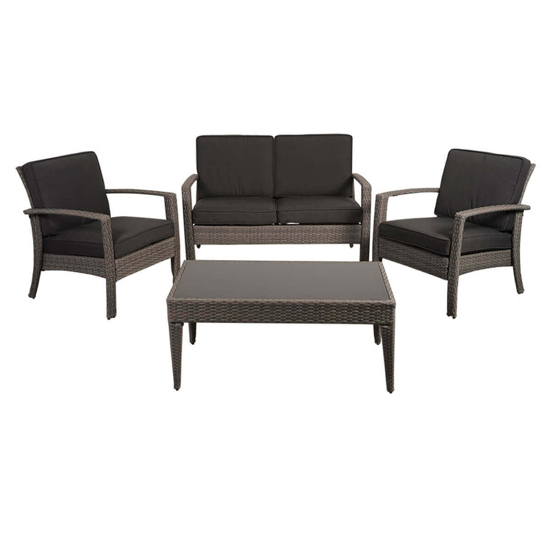 Florida 4 Piece Wicker Patio Conversation Set