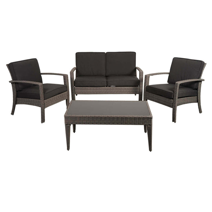 Florida 4 Piece Wicker Patio Conversation Set
