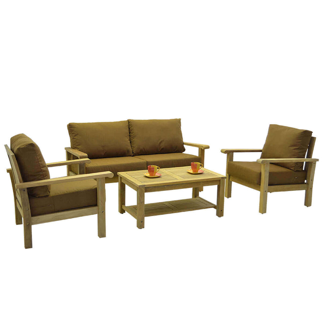 Gilli 4 Piece Teak Conversation Set
