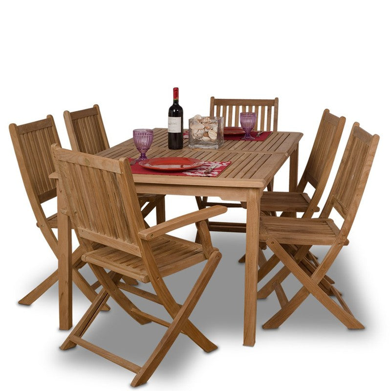 Rotterdam Piece Teak Patio Dining Set Outdoor Patio Sets