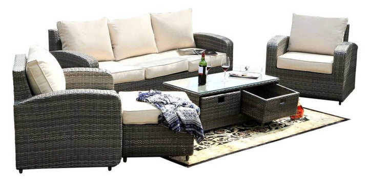 5 Pc Outdoor Patio Furniture Conversation Set