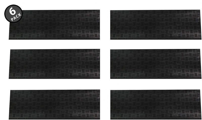 Checker Rubber Stair Tread Mats (6 Piece Set)
