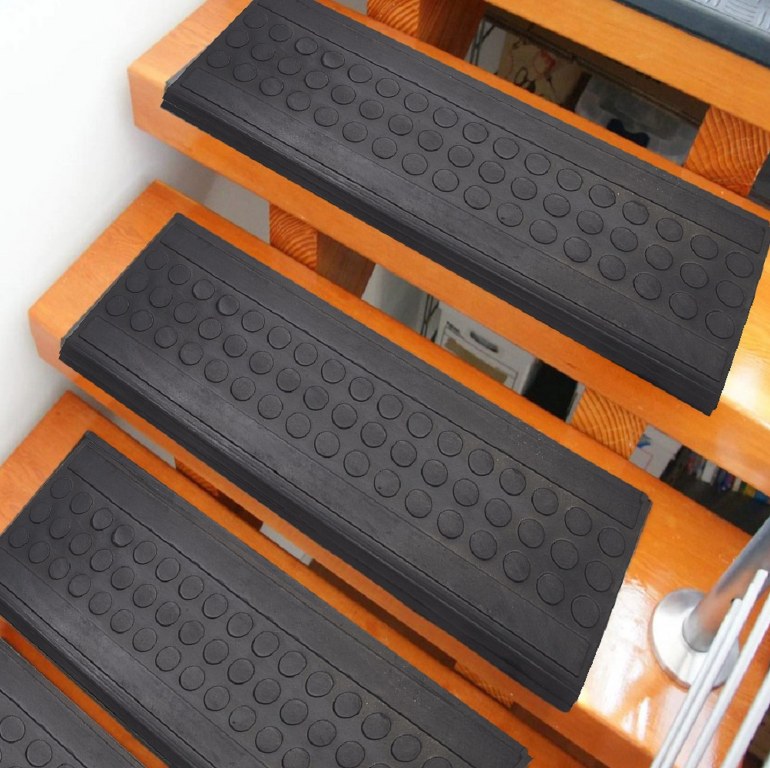 Chevron Rubber Stair Tread Mats (6 Piece Set)