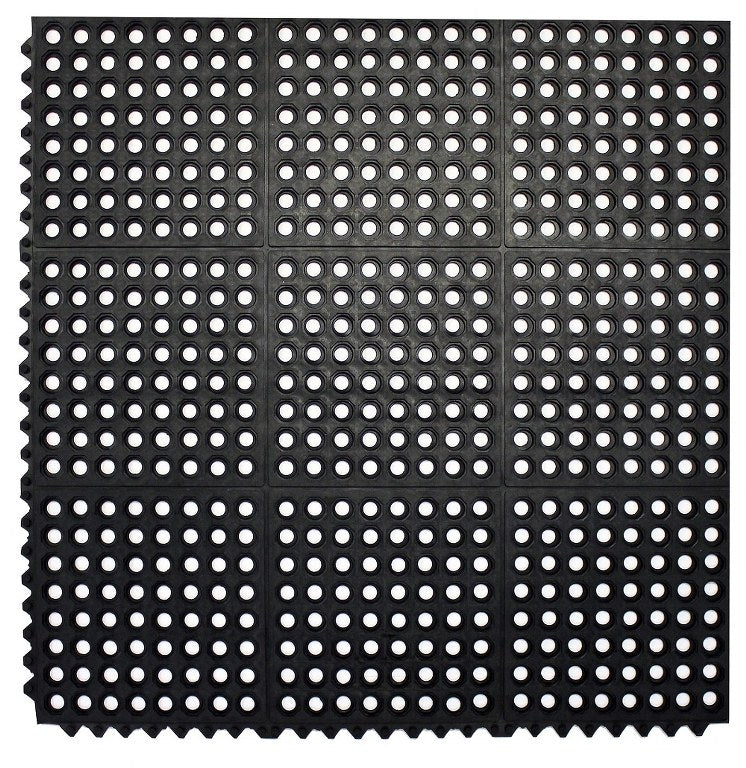 Interlocking Link Rubber Floor Mat - Select Size: 1 Pack, 4 Pack